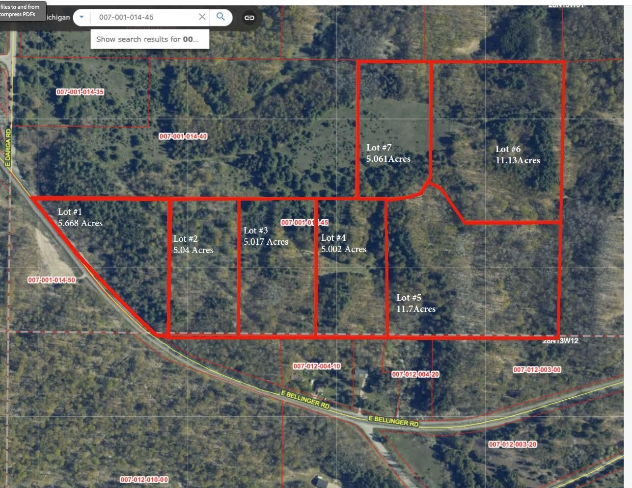 Homes for sale in Cedar, MI | Lot #2 E Bellinger Rd, Cedar, MI 49621 | MLS# 80060581