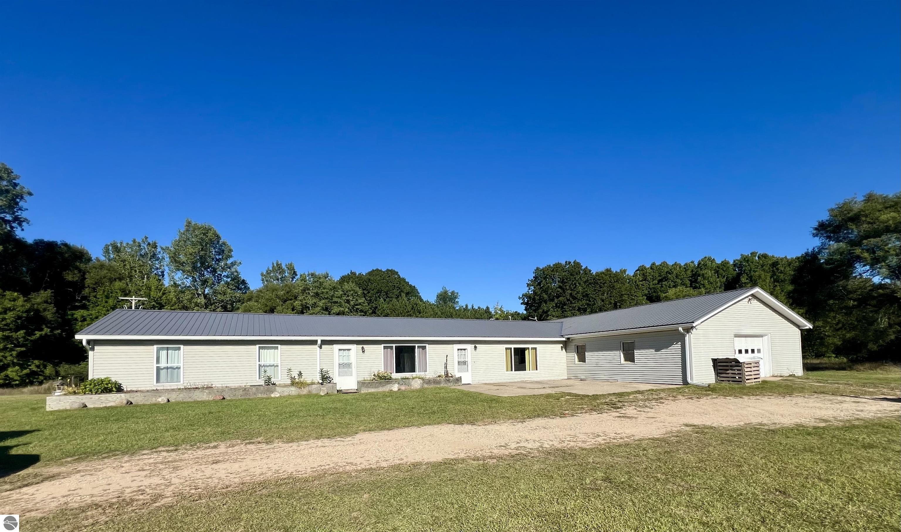 10911 E Lake Montcalm Road, Riverdale, MI 48877 — front exterior