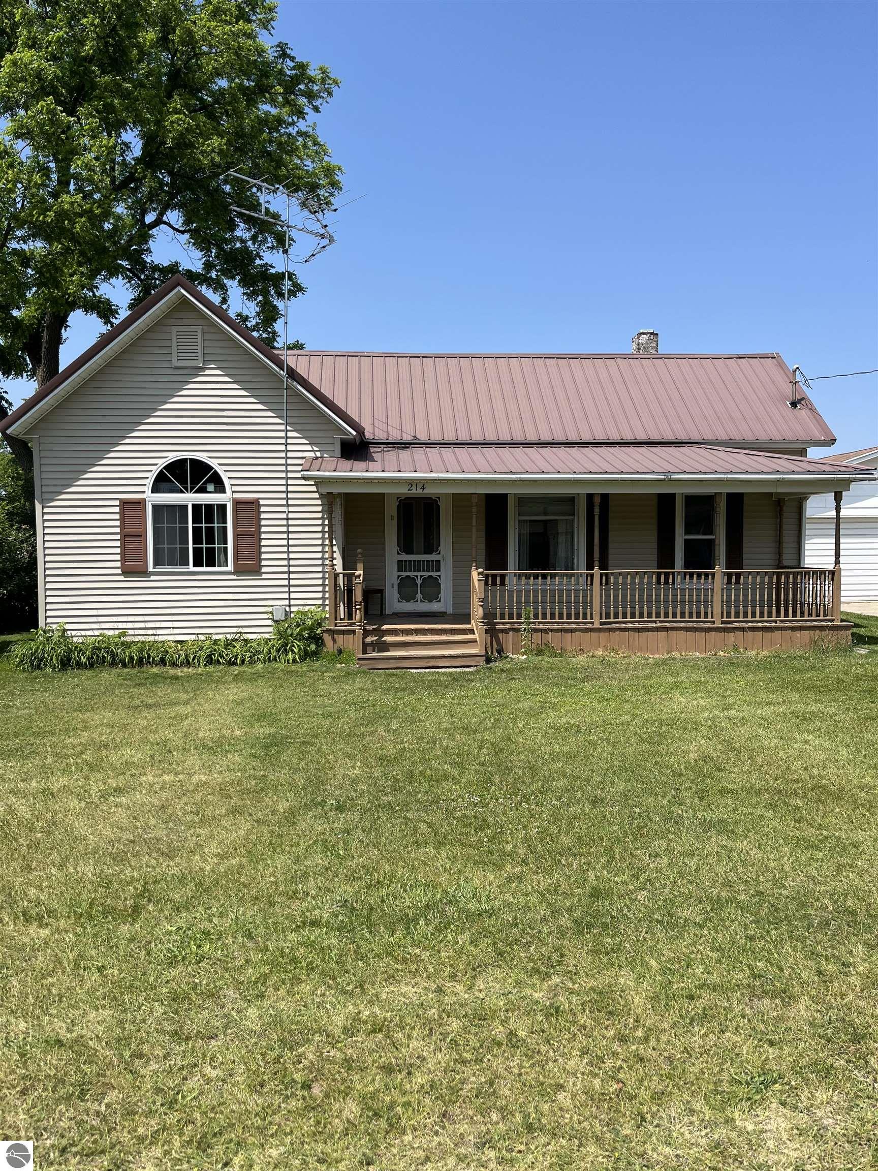 214 Cook Street, Maple Rapids, MI 48853 — front exterior
