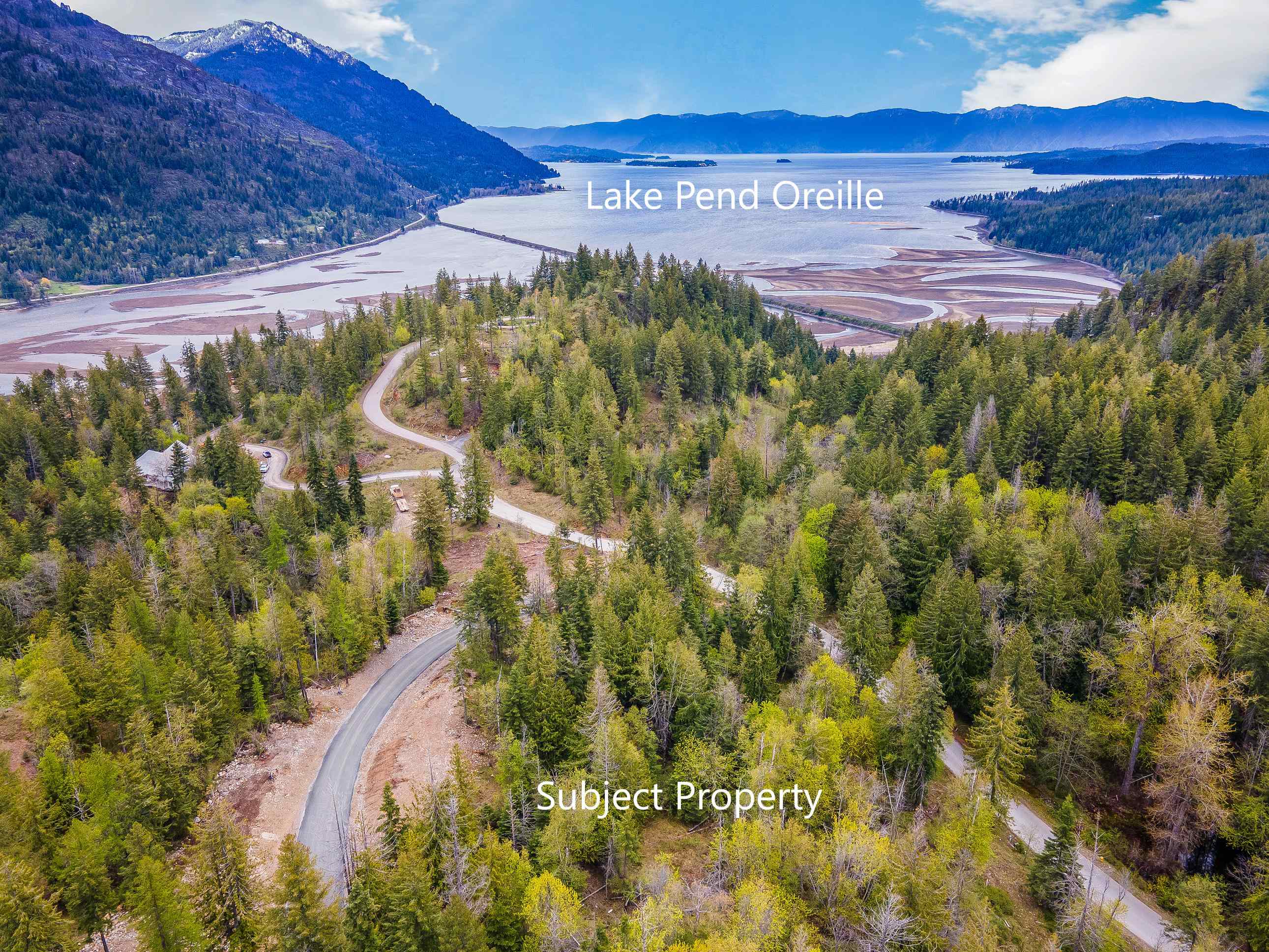 Aerial View with Lake Pend Oreille