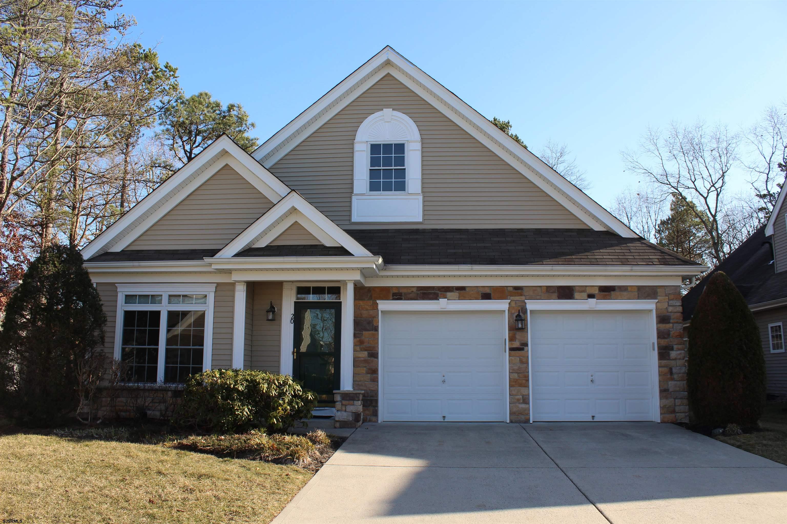 WELCOME TO THE MOST SOUGHT AFTER DEERFIELD MODEL AT THE VILLAGE GRANDE. THE DEERFIELD GRANDE MODEL IS LOADED WITH MANY BEAUTIFUL UPGRADES. WHEN YOU PULL UP YOU WILL NOTICE THE BEAUTIFUL STONE IN THE FRONT OF THE HOME. THE MANY UPGRADES INCLUDE HARDWOOD FLOORS, WALKIN BAY WINDOW THAT ADDS THE PERFECT AMOUNT OF ADDED SPACE BY THE DINING ROOM TABLE. THE MODEL HAS THAT ALL IMPORTANT FRONT OFFICE  SOME ALSO USE FOR A BEDROOM OR SITTING ROOM. SPACIOUS LIVING ROOM AND DINING ROOM COMBINED FOR THAT OPEN CONCEPT HOME. THE LOVELY KITCHEN HAS STAINLESS STEEL APPLIANCES, BRAND NEW DISHWASHER, TILE BACKSPLASH, UNDER THE CABINET LIGHTING, UPGRADED KITCHEN CABINETS, CENTER ISLAND WITH BEAUTIFUL TIFFANY LIGHTING, GRANITE COUNTERS, EAT IN KITCHEN WITH ANOTHER WALK IN BAY WINDOW, AND LOVELY TIFFANY CHANDELIER. KITCHEN IS OPEN TO THE SPACIOUS FAMILY ROOM WITH GAS FIREPLACE. STEP OUT THROUGH THE NEW SLIDING DOOR /BLINDS INCLOSED BETWEEN THE GLASS WHICH IS SO NICE, NEED NO CLEANING:) WALK OUT TO YOUR SEMI-PRIVATE BACKYARD. STEP ONTO THE EXPANDED PATIO WITH A GAS HOOK UP FOR THE GRILL AND AN ELECTRIC AWNING. PERFECT FOR SOMEONE WHO LIKES TO WATCH THE MANY VARIETIES OF BIRDS. THE MASTER SUITE INCLUDES TWO WALK-IN CLOSETS, SPARKLING MASTER BATH WITH SOAKING TUB, LINEN CLOSET, UPGRADED 42" BATHROOM CABINETS, TILE, DOUBLE SINKS NEW TOILET. THE SECOND BEDROOM, GUEST BEDROOM IS ALSO SPACIOUS, GUEST BATHROOM IS ALSO UPGRADED WITH 42" CABINETS, TILE FLOOR, AND NEW TOILET.   THAT'S NOT ALL.....THIS HOME HAS BEEN FRESHLY PAINTED INCLUDING THE GARAGE WITH TWO REMOTE DOOR OPENERS. THEY ADDED A NEW HVAC SYSTEM IN 2017, NEWER DRYER, GARBAGE DISPOSAL, WATER FILTER, GUTTER COVERS, ADDITIONAL INSULATION IN ATTIC, WATER HEATER, IN-GROUND WATERING SYSTEM IN FRONT GARDEN.  THE VGEM IS LIKE LIVING AT A RESORT. SIT BACK AS YOUR LAWN IN CUT AND TREATMENTS HELP TO KEEP IT HEALTHY. SPRINKLER SYSTEM FOR YOUR LAWN IS HANDLED BY THE HOA. TWO INGROUND POOLS ONE INDOOR (WINTER) AND AWESOME OUTDOOR POOL FOR SUMMER FUN. TO MANY AMENITIES TO MENTION, BUT WE HAVE IT ALL. CALL TODAY TO HEAR ABOUT ALL THE THINGS I DID NOT MENTION, MAKE YOUR APPOINTMENT SOON BECAUSE THIS HOME IS A KEEPER. HOME SWEET HOME!