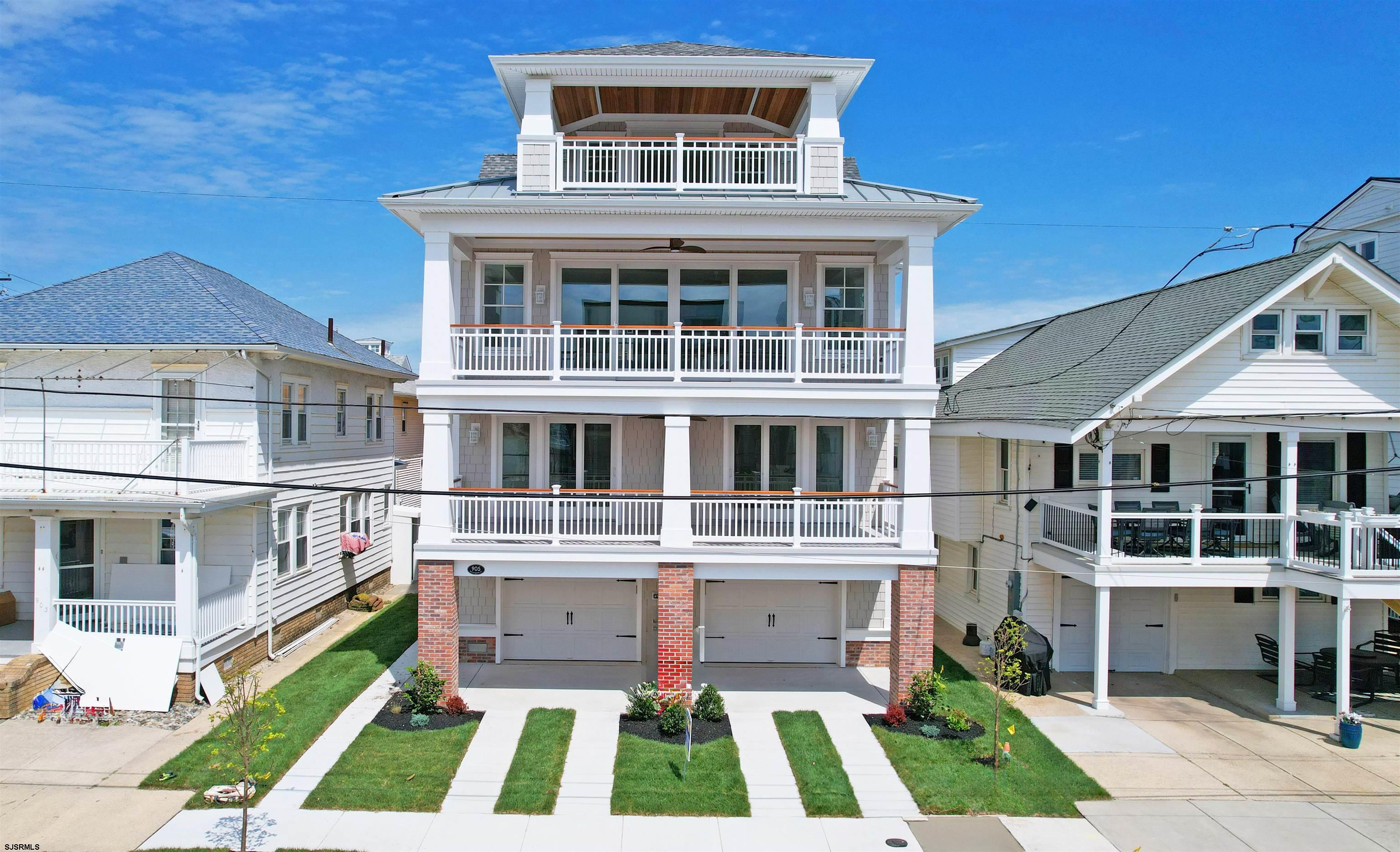 Welcome to 905 St. James your Dream Coastal Retreat! This Brand NEW Custom Built Single Family Home just steps from the Beach & Boardwalk in one of the most sought after Premier North End Beach Block Locations! Enjoy Breathtaking VIEWS from 4 Expansive Decks.  This property features 5 Spacious Bedrooms, 4.5 Elegant Baths. This Stunning residence offers Luxurious Finishes, Upgraded GE Cafe' Series Appliances, White Oak Flooring throughout, 2 Wet Bars/ Entertainment Centers, an Open Concept Design Perfect for Entertaining!  High-End Craftsmanship Inside and Out 2X6 Ultra Insulated Exterior Walls, True Divided Light Anderson Windows, Hardie Cementous Siding, Custom Landscaping & Irrigation.  Don't miss this chance to own a slice of paradise!!