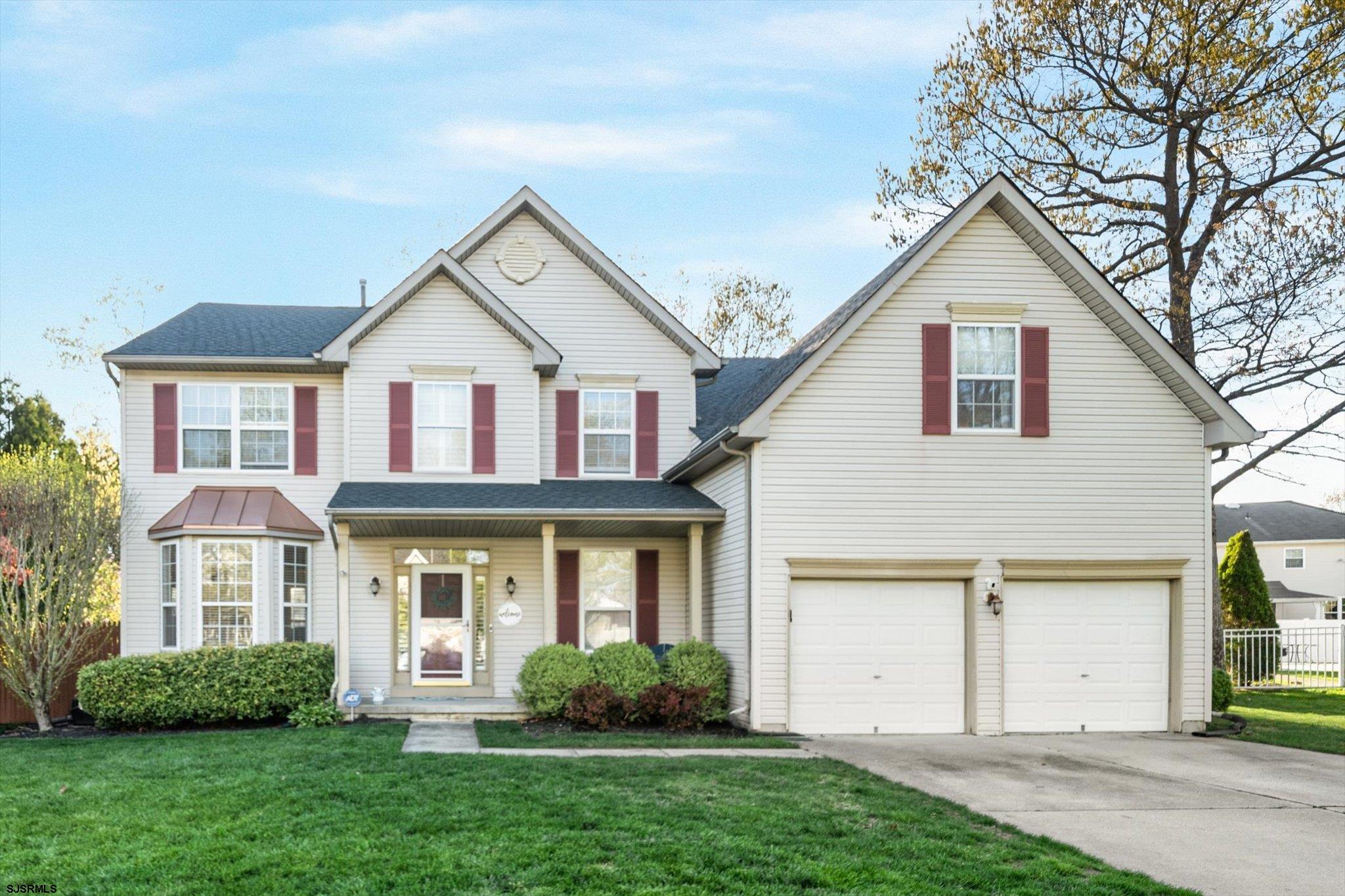 ** Open House May 3 11am-1pm ** Welcome to 309 Hidden Oak Road, a beautifully maintained, move-in ready home located in one of Egg Harbor Township’s most desirable neighborhoods. The first floor features a spacious layout with a bright kitchen that opens to a large family room, complete with a cozy gas fireplace and a second staircase to the upper level. To the left of the kitchen, the dining room and living room offer even more space to relax and entertain. Just off the front entry, a hallway leads to a half bath, laundry room, and access to the two-car garage. Upstairs, you’ll find four generously sized bedrooms, including a primary suite with a walk-in closet and private full bath. The additional bedrooms are spacious and share a full bath in the hallway. The finished basement adds plenty of extra space, perfect for an office, home theater, or whatever fits your lifestyle. Step outside to your own private retreat with a covered deck featuring pull-down screens, an in-ground pool, outdoor shower, and a fully fenced yard. With a BRAND NEW ROOF, newer HVAC, and updates throughout, this home checks all the boxes for comfort, style, and peace of mind in a location you’ll love!