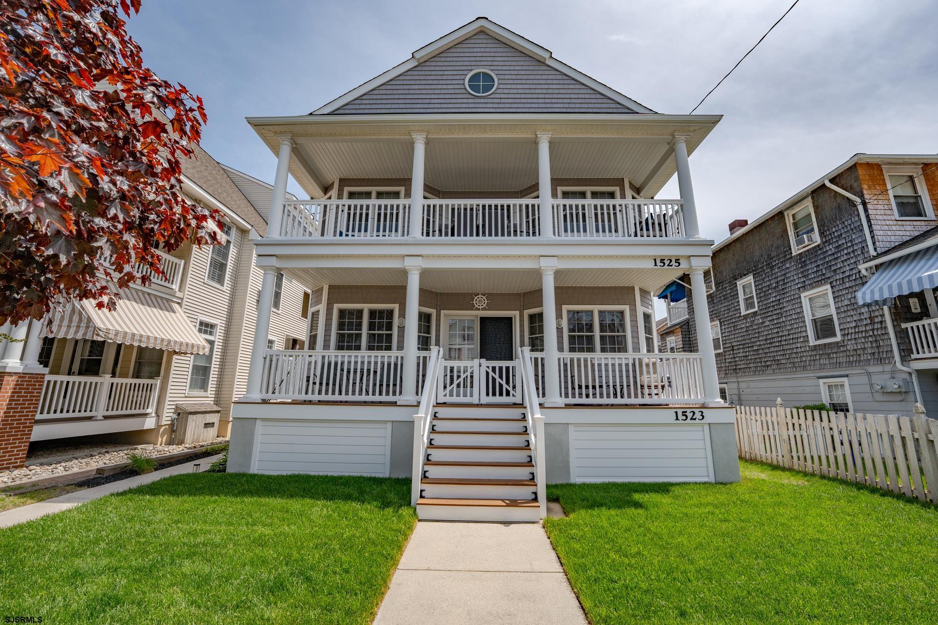 Welcome to your perfect coastal retreat at 1525 Central Ave in Ocean City, NJ! This beautifully maintained 4-bedroom, 3-bathroom home offers a combination of comfort, luxury, and prime location just steps from the beach, boardwalk, and vibrant downtown. With two en-suite bedrooms, a spacious open floor plan, and stunning vaulted ceilings, this property is designed for relaxed coastal living. The professionally painted interiors create a fresh, inviting atmosphere, while the newer HVAC ensures year-round comfort. Step outside to your private rooftop deck and soak in the ocean breezes & views- perfect spot for fireworks! Enjoy morning coffee on the covered front porch, sunbathe on the full back deck, or rinse off the sand in your private outdoor shower after a day on the beach. With a private garage and separate storage, you have all the space you need for your beach gear. This property also boasts a strong rental history, making it an excellent investment opportunity. Whether you’re looking for a second home, an income property, or both, this home offers flexibility to suit your lifestyle. Don’t miss your chance to own this stunning beach home with unmatched amenities. Schedule a showing today!