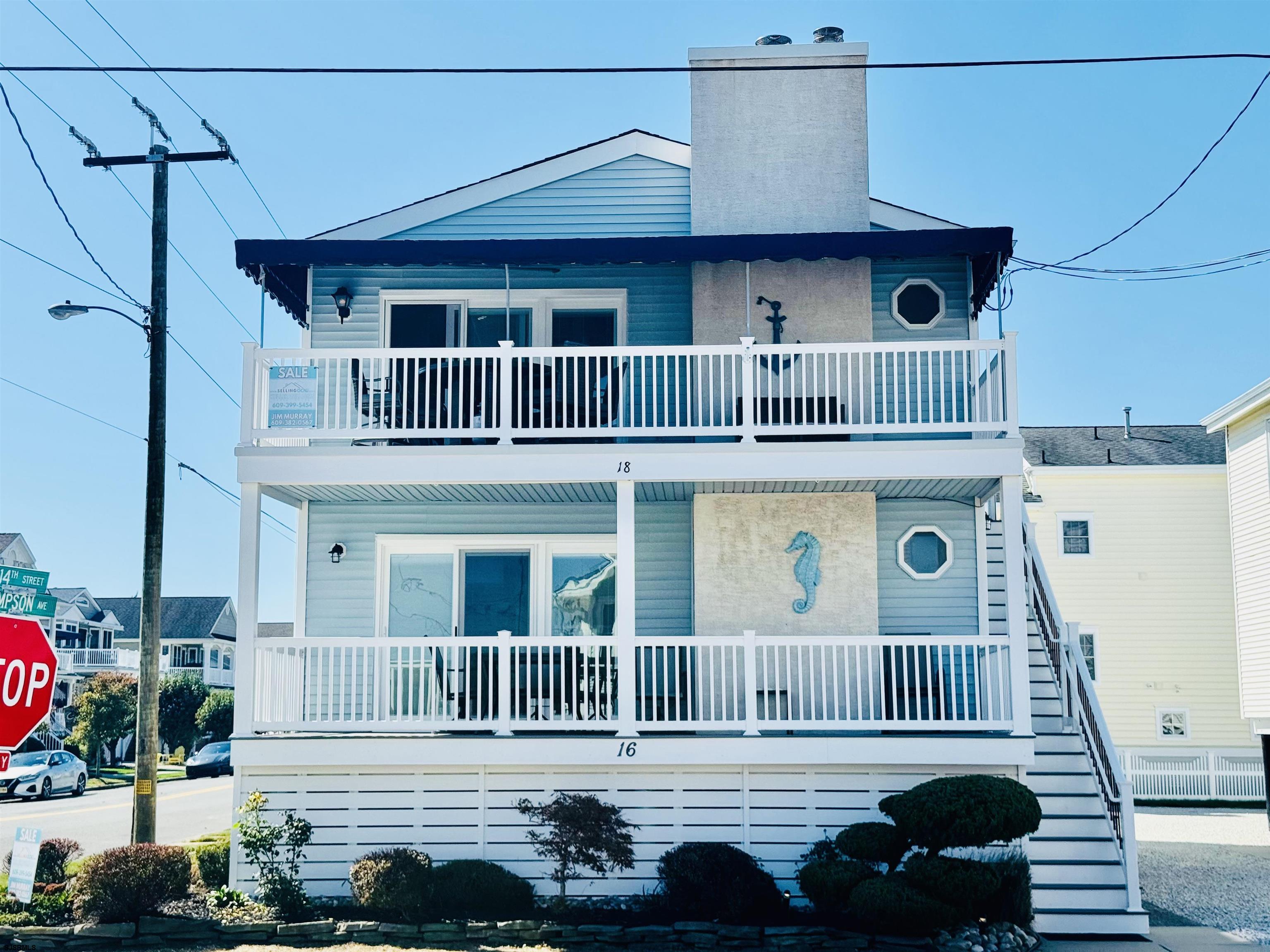 Fantastic unit in the heart of OCNJ! Introducing 18 E. 14th Street, a 2nd floor, corner unit featuring 3 bedrooms, 2 bathrooms, luxury vinyl flooring, quartz countertops, Cathedral ceilings, new entry steps and landing, fully furnished and decorated, tons of off-street parking, outside shower, and so much more! Whether you are looking to add the perfect piece to your rental portfolio or personally use the unit for seasonal and year-round enjoy, this is the perfect spot!