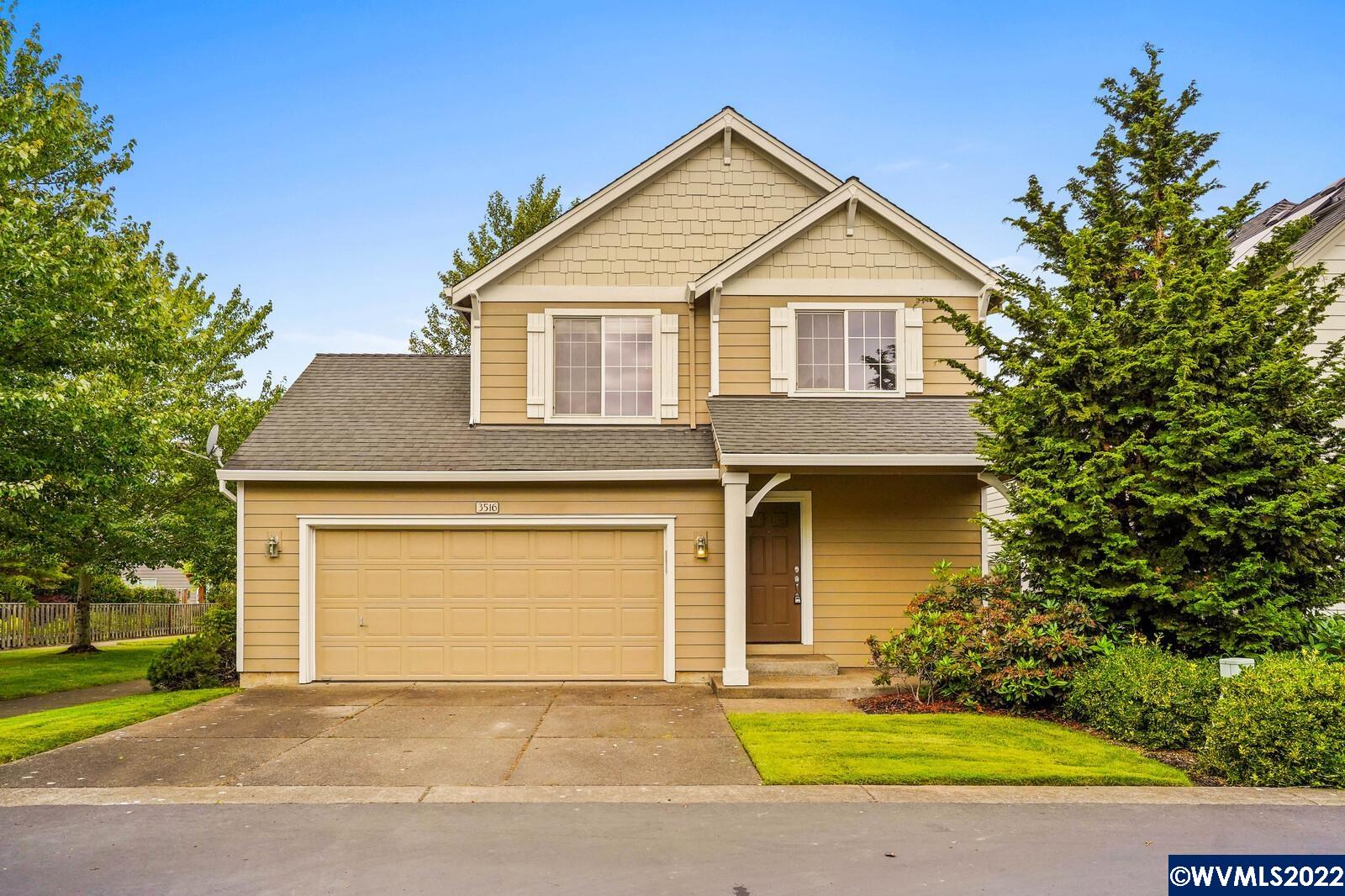 Awesome opportunity in coveted Willamette Landing. This gem features an open concept floorplan on the main, perfect for everyday living & entertaining with a slider from the dining leading to an outdoor patio perfect for summer BBQs, and an easy low maintanece yard. 3 bedrooms up, including primary suite...and washer/dryer upstairs too! HOA includes pool (perfect timing to enjoy this summer!), club house & front landscaping. New exterior paint 2021.