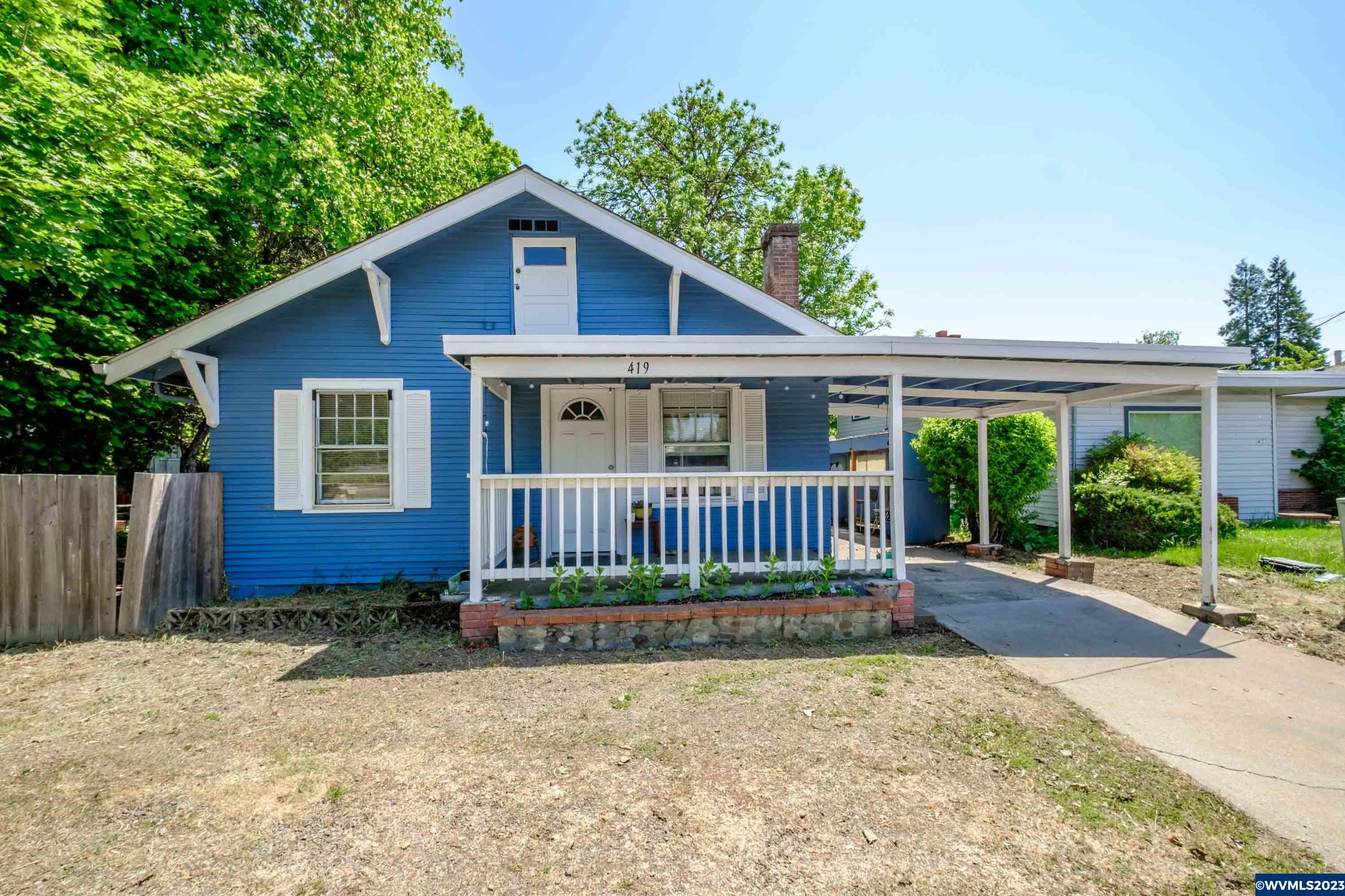 Charming 3-bedroom, 1-bath craftsman bungalow close to OSU campus, Fred Meyer, Chintimini Park. Large living room w/ new flooring & a fireplace. Dining area has a bult-in hutch. The well-equipped kitchen w/dishwasher. Bath includes shower/bath combo & plenty of storage. Heated & insolated finished garage used as a bonus space for home gym/extra storage/study area. Washer & dryer w/sink. Private back yard. Ample attic storage. Fresh interior/exterior paint. Call to see this rare income producing opportunity!