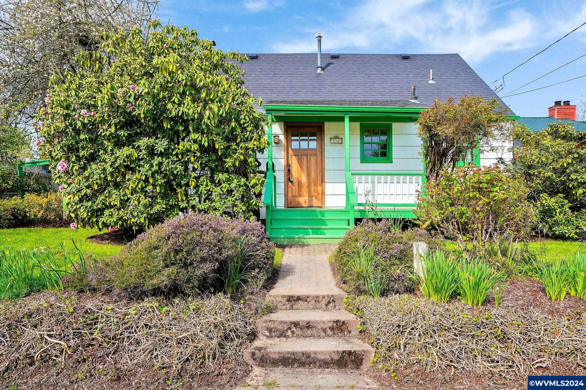 Cute cottage close to campus!  This 3 bed 1 bath has hardwood floors, woodstove, built in cabinets and lots of character.  Large yard with fruit trees and plenty of gardening space.  Carport and shed.   2019 sewer line replacement.  2014 Roof replacement. All close to shopping, campus, downtown and more.