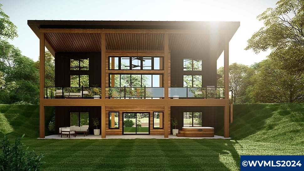 Experience modern living in this stunning single-level home plan just outside Lebanon. The unfinished basement allows for customization—add bedrooms, a bathroom, or a rec room. Situated on a 0.61 acre lot, enjoy panoramic views from the covered deck and floor-to-ceiling windows. Embrace endless possibilities and nature's beauty in this serene retreat.