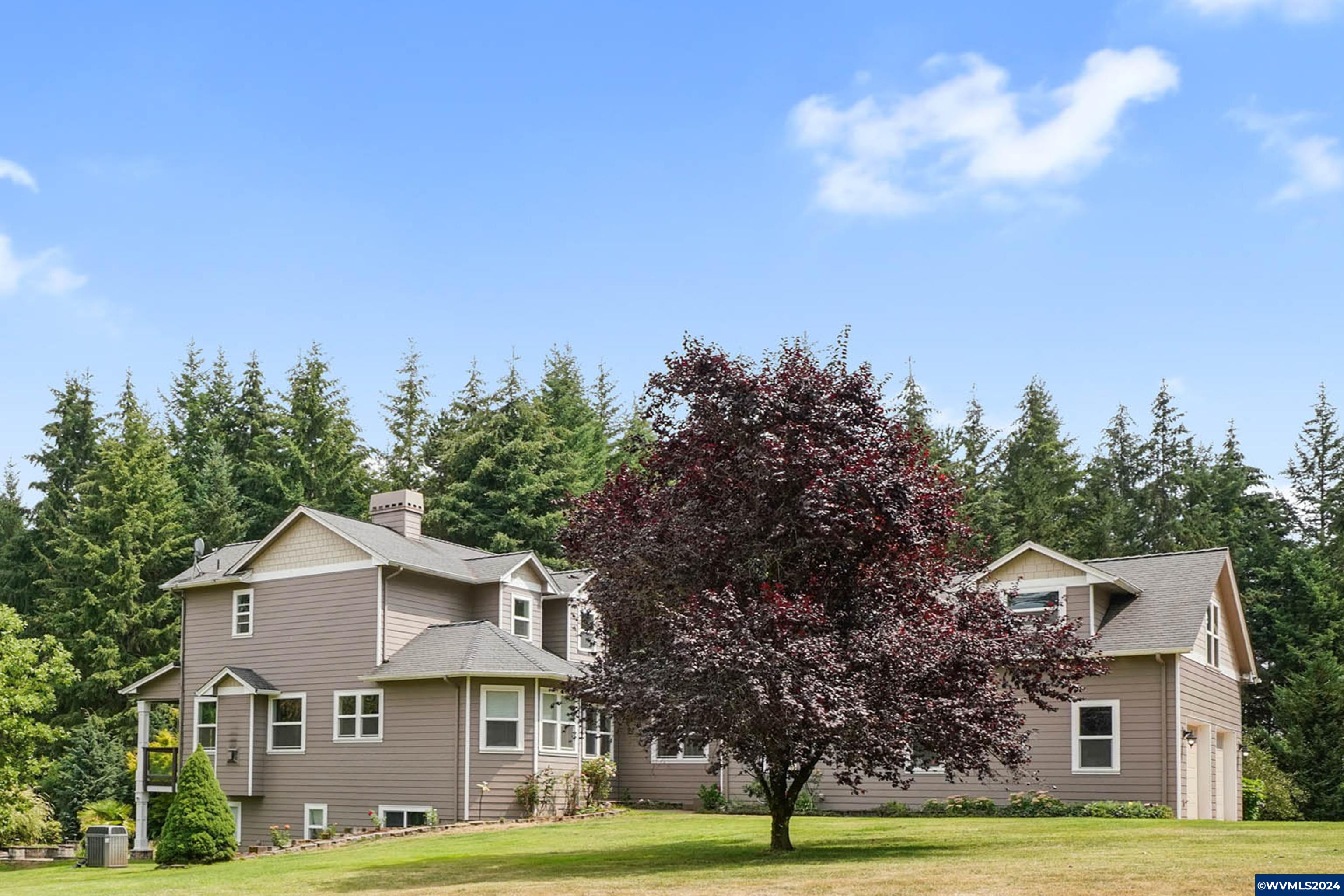 20.19 acres, mountain views, privacy, pastures, forest, 37 gallon well & two 2500 gallon catch basins, shop, barn, indoor arena apx 4200 SF, 5-Stalls (possibly 10) w/auto water system. Farm bldg 210 SF & farm bldg 389 SF. Outdoor arena & multiple pastures w/water. Professionally built tree home w/water & electric. Custom throughout home, apx 4498 SF, *4 beds, 4.5 baths, excellent condition, huge deck, landscaped, patio, water feature. Dual living apartment w/kitchen, *bedroom, full bath & separate entrance.