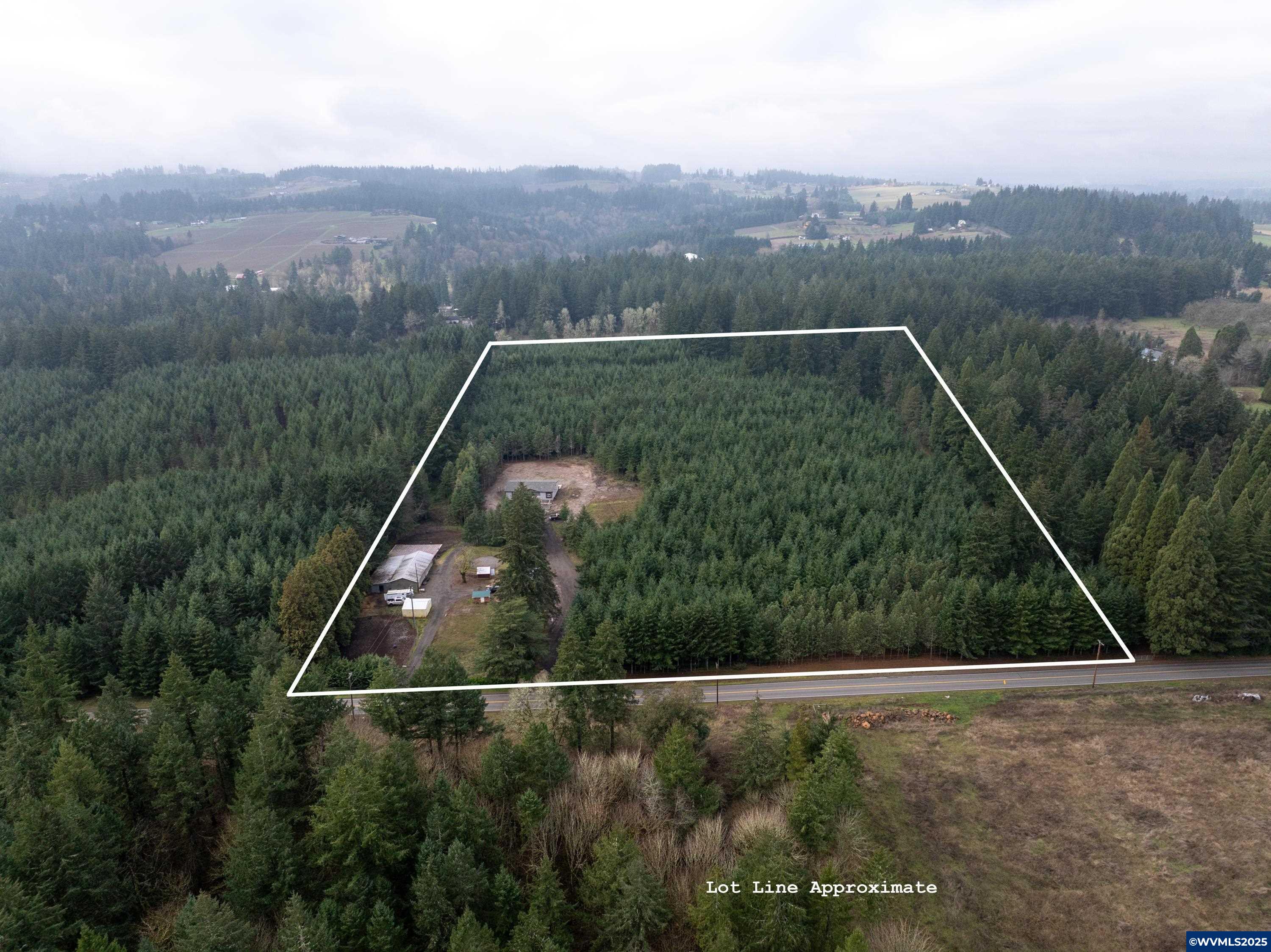 19.5 Acres in the North District of the Sherwood West Concept Plan recently approved by Metro Council to be within UGB. The current proposed future zoning for the property is Mixed Employment. The property currently has a 2024 manufactured home, a shop, barn and trees.