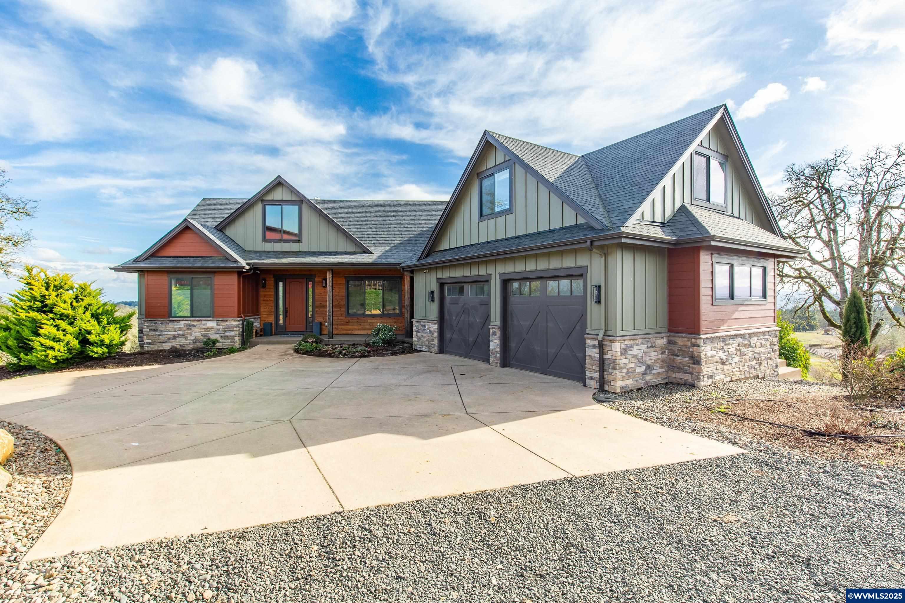*2 HOMES*Custom luxury, built 2020, exudes upscale style. Panoramic 10’x12’ glass doors open enlarging living space to oversized cov balcony million $ views of Valley. 3 levels include chef's kitchen, spacious primary suite, daylight basement & guest  suite above garage. A perfect blend of luxury & tranquility, incl large high end barn, w/apt & huge shop & more. 2nd home: updated 3/2 2200 sf.Idealhorse & ag prop. See also WVMLS # 826703.