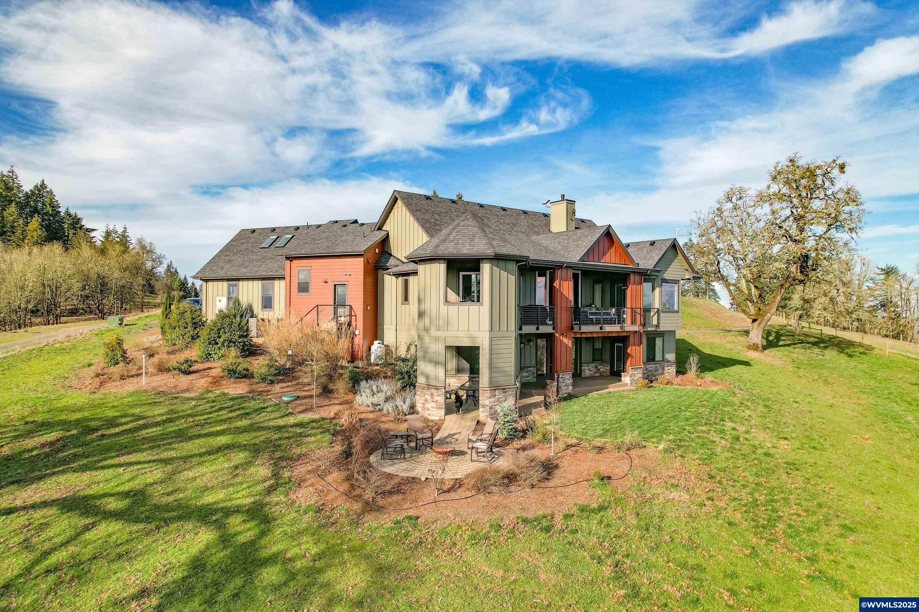 *2 HOMES*Custom luxury, built 2020, exudes upscale style. Panoramic 10’x12’ glass doors open enlarging living space to oversized cov balcony million $ views of Valley. 3 levels include chef's kitchen, spacious primary suite, daylight basement & guest  suite above garage. A perfect blend of luxury & tranquility, incl large high end barn, w/apt & huge shop & more. 2nd home: updated 3/2 2200 sf.Idealhorse & ag prop. See also WVMLS # 826703.