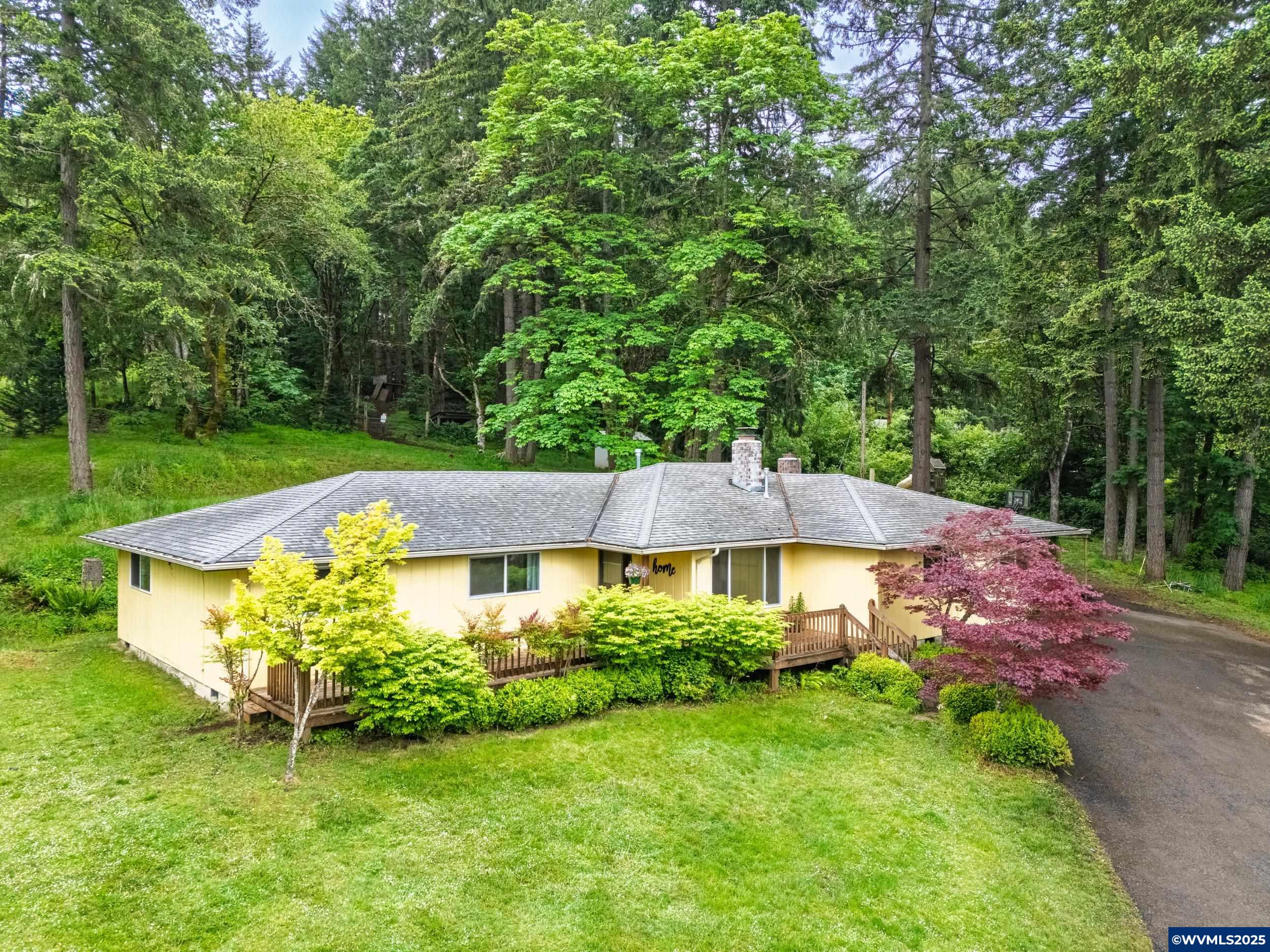 Spacious and updated, this 5 bed, 3 bath single-level home sits on 1.7 acres at the end of a quiet dead-end road. Enjoy modern updates throughout including flooring, paint, cabinets, and more. Features include two living rooms, a large primary suite with ensuite bath, a generous garden area, and a huge shop for all your projects. A rare combination of space, comfort, and location—don’t miss it!