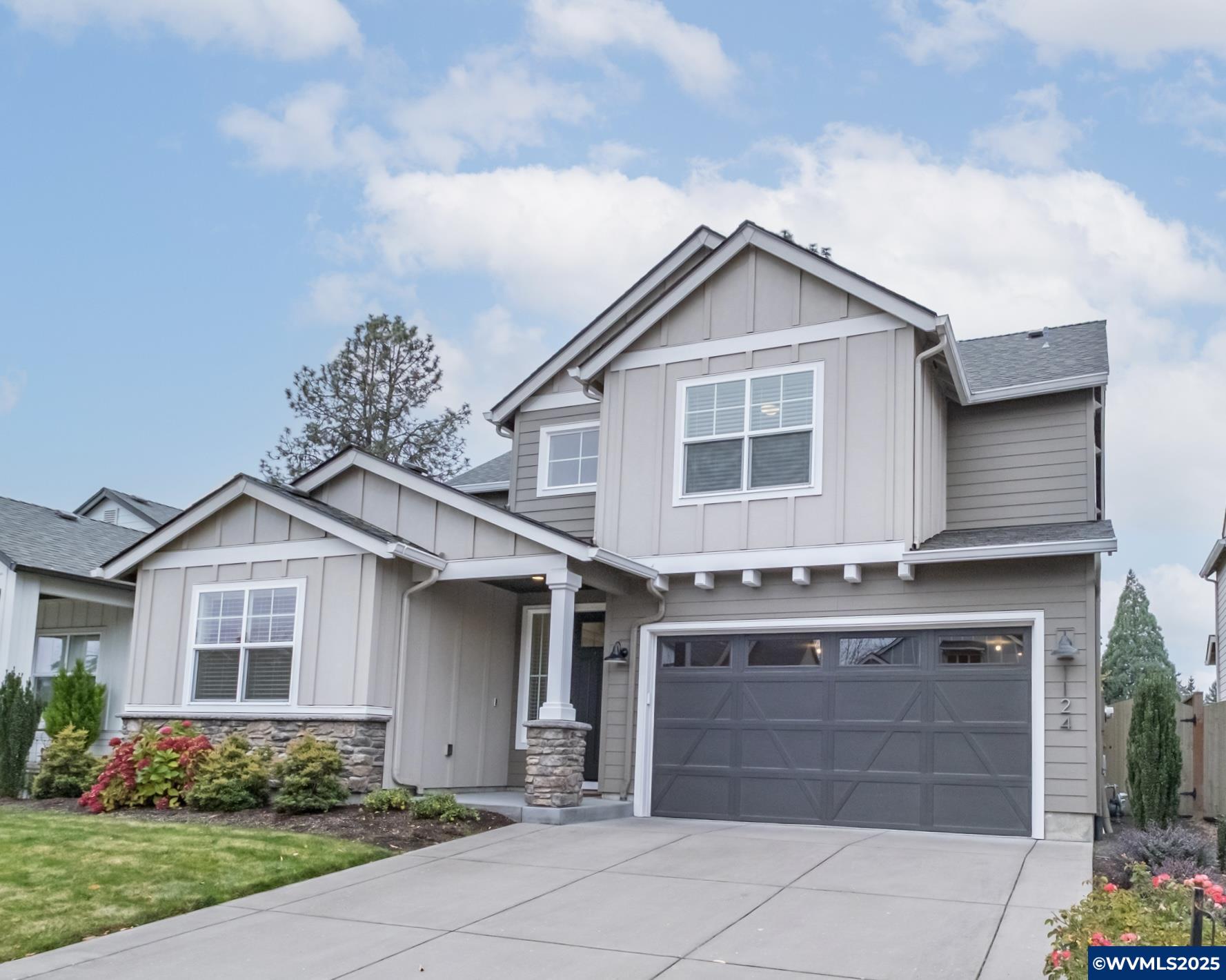 Meticulously maintained, this quality-built smart home is designed with energy efficiency to provide superb comfort for modern living. Filled with abundant natural light, enhanced by 9ft ceilings, the home features a convenient main-level en-suite as well as a spacious primary suite on the second floor. The chef’s kitchen will delight with its quality cabinetry and quartz countertops.  Enjoy year-round outdoor living under the covered patio, overlooking a big backyard-perfect for pets, play and relaxation.